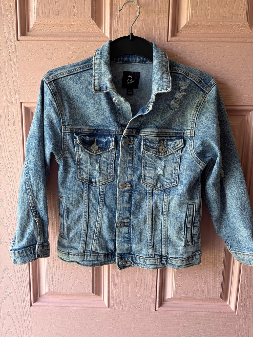Girls Small (6/7) art class Light Blue Denim Shirt Jacket